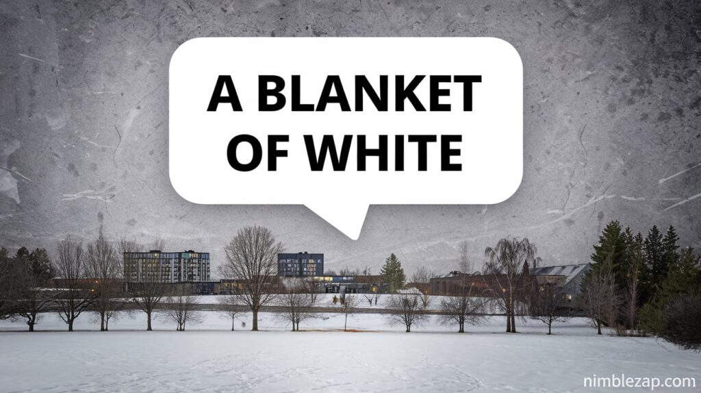 A Blanket of White, snow metaphors