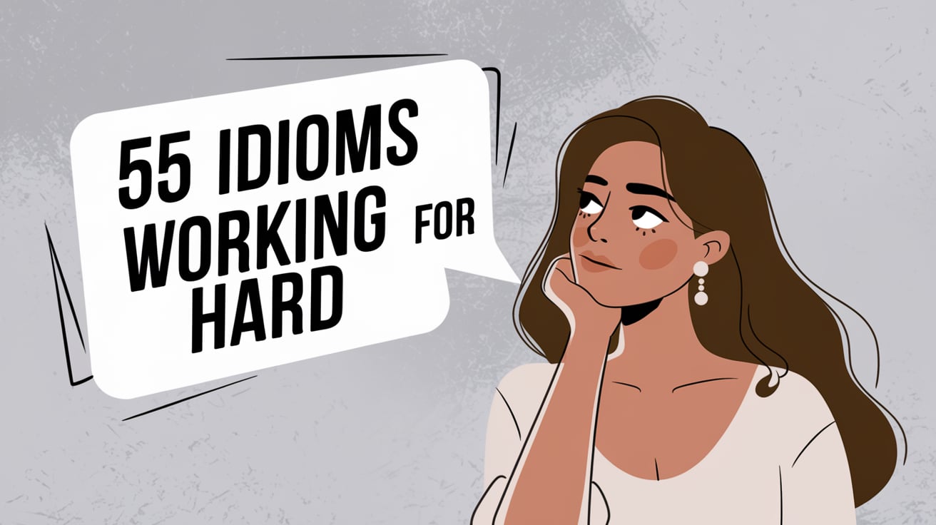 work hard idioms, 55 Idioms for working hard