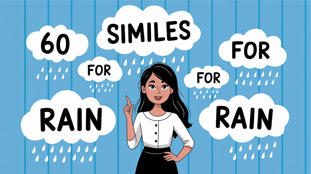 60 similes for rain, simile for rain, similes for rain, rain simile