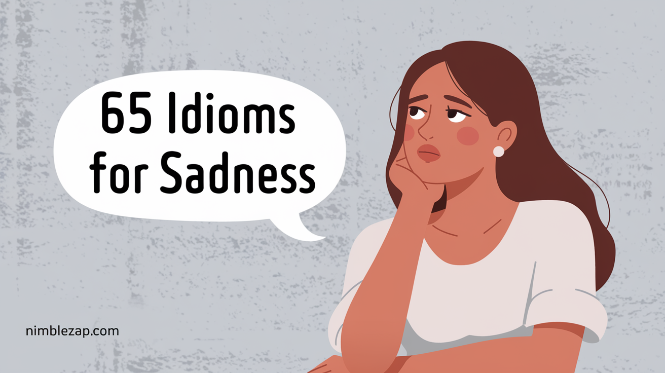 65 Idioms for Sadness, sad idioms, idioms for sad, 5 idioms on sadness