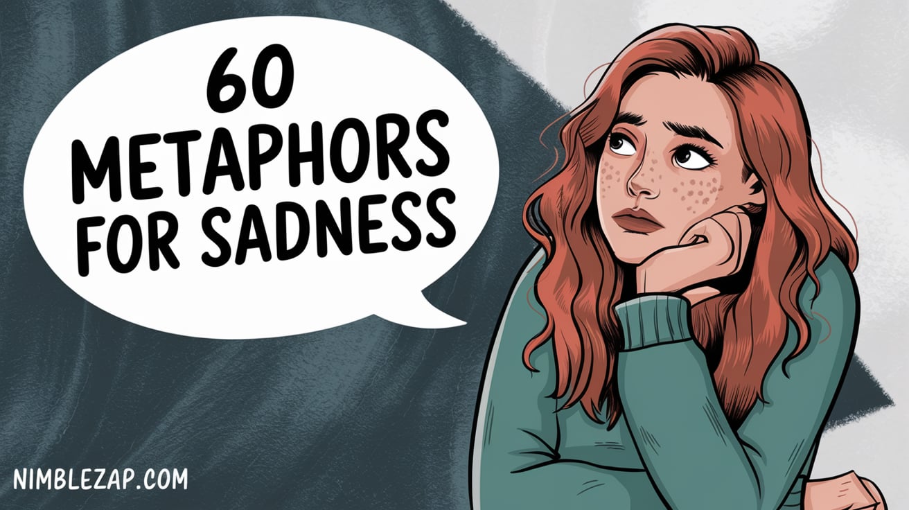 60 Metaphors for Sadness, sad metaphors, metaphors for being sad