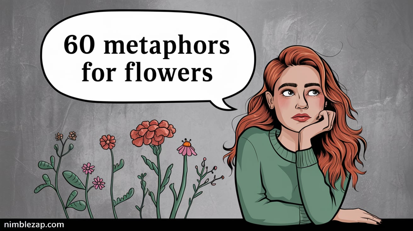 60 Metaphors for Flowers, metaphors for flowers, metaphors about flowers