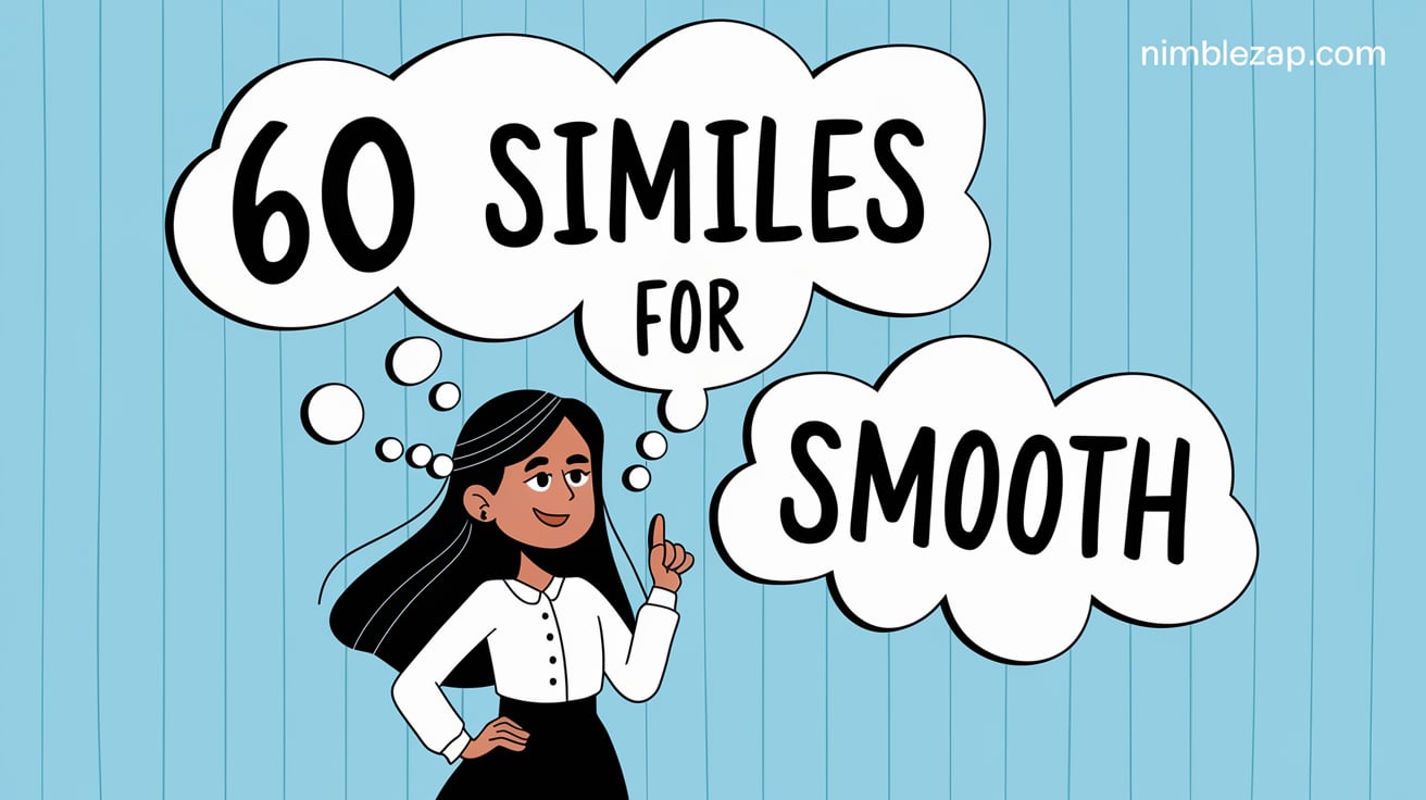 60 Similes for Smooth, as smooth as simile, as smooth as